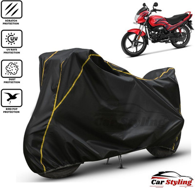 Car Styling Waterproof Two Wheeler Cover for Hero(Passion Pro, Black, Yellow)