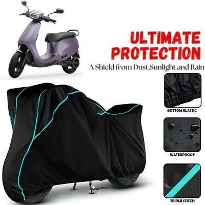 OliverX Waterproof Two Wheeler Cover for Honda(Scooty, Black, Blue)