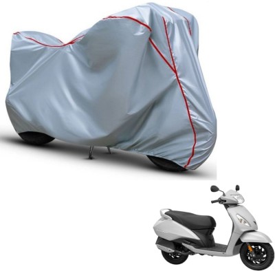 Car Life Waterproof Two Wheeler Cover for TVS(Jupiter, Silver, Red)