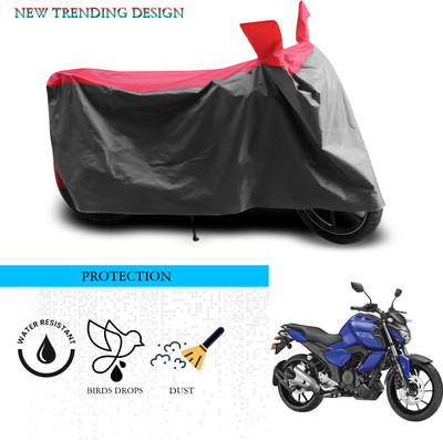 SnehaSales Waterproof Two Wheeler Cover for Yamaha(FZ-Fi Version 3.0, Grey, Red)