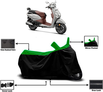 Amexride Two Wheeler Cover for Hero(Pleasure+ 110, Green)