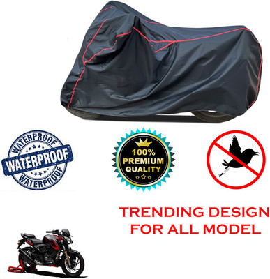 THE REAL ARV Waterproof Two Wheeler Cover for TVS(Apache, Black)
