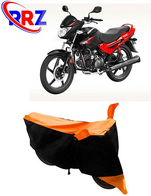 RRZ Waterproof Two Wheeler Cover for Hero(Glamour Programmed FI, Black, Orange)