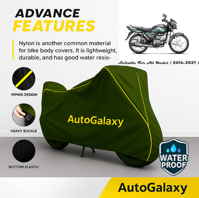 AutoGalaxy Waterproof Two Wheeler Cover for Hero(Splendor PRO, Green)