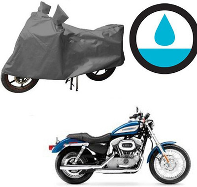 DeepShakshi AUTOMOTIVE Waterproof Two Wheeler Cover for Harley Davidson(XL 883, Grey)