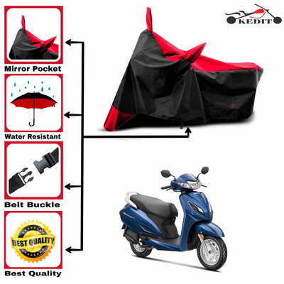 AASHTIK MART Two Wheeler Cover for Honda(Activa 6G, Red, Black)
