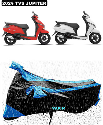 WXR Waterproof Two Wheeler Cover for TVS(Jupiter, Black, Blue)