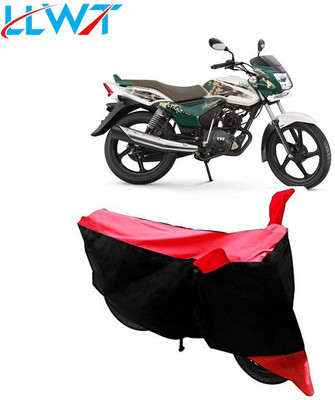 KPIND Waterproof Two Wheeler Cover for TVS(Star City Plus, Black, Red)