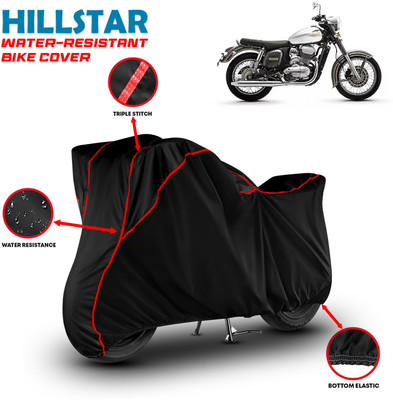 HILLSTAR Waterproof Two Wheeler Cover for JAWA(Standard 350, Black, Red)