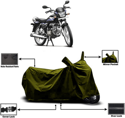 Amexride Two Wheeler Cover for Hero(Splendor Pro, Green)