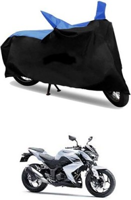 MMSSTAR Waterproof Two Wheeler Cover for Kawasaki(Z250, Blue, Black)