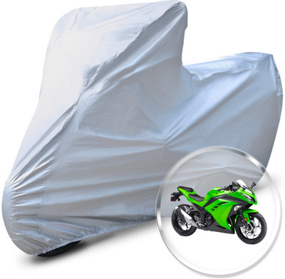 Neodrift Two Wheeler Cover for Kawasaki(Ninja 300, Silver)