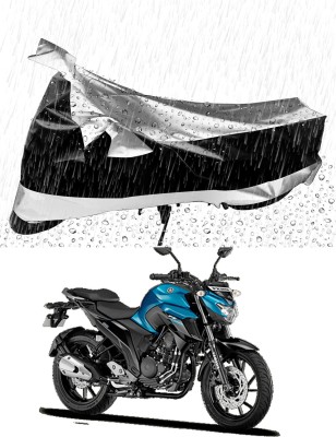 Mdstar Waterproof Two Wheeler Cover for Yamaha(FZ-25, Silver, Black)