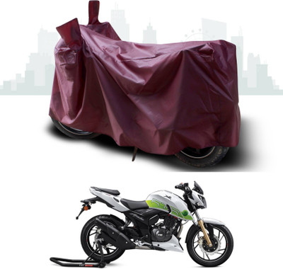 KEDIT Two Wheeler Cover for TVS(Apache RTR 200 Fi E100, Maroon)