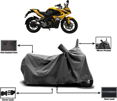 Amexride Two Wheeler Cover for Bajaj(Pulsar SS400 BS6, Grey)