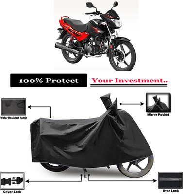 Amexride Two Wheeler Cover for Hero(Glamour Programmed FI BS6, Black)