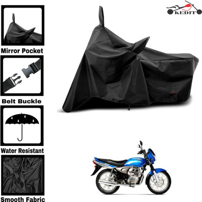 KEDIT Two Wheeler Cover for Bajaj(Wind 125, Black)