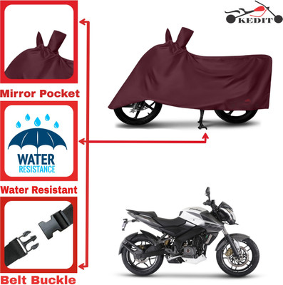 KEDIT Two Wheeler Cover for Bajaj(Pulsar NS200 BS6, Maroon)
