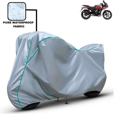 Delphinium Waterproof Two Wheeler Cover for Bajaj(Pulsar 220F, Silver)