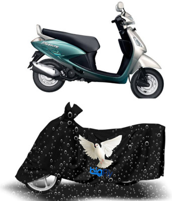 BigFly Waterproof Two Wheeler Cover for Hero(Pleasure, Black)
