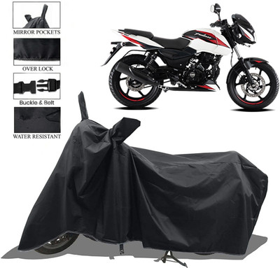 sowelar Waterproof Two Wheeler Cover for Bajaj(Pulsar 125, Black)