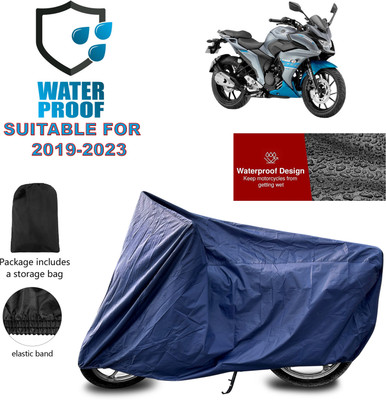 PAGORA Waterproof Two Wheeler Cover for Yamaha(Fazer 25 BS6, Blue)