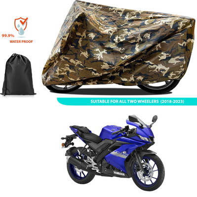 PAGORA Waterproof Two Wheeler Cover for Yamaha(YZF R1 BS6, Yellow)