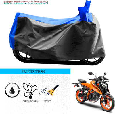 ANTHUB Waterproof Two Wheeler Cover for KTM(390 Duke, Grey, Blue)