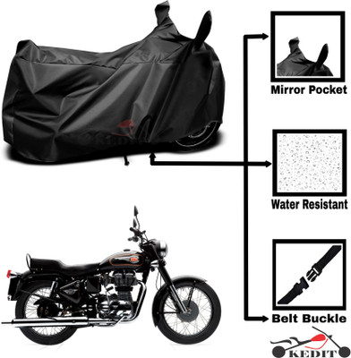 KEDIT Two Wheeler Cover for Universal For Bike(Classic 350, Black)