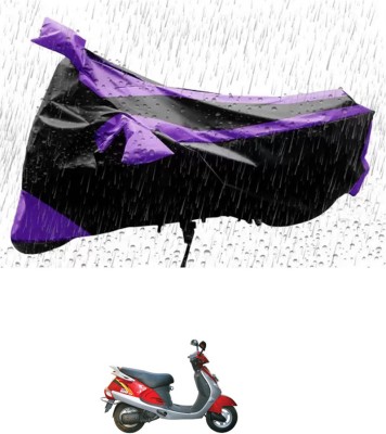 RONISH Waterproof Two Wheeler Cover for Kinetic(Nova EX, Purple, Black)