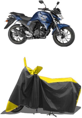 SUGASHRI Waterproof Two Wheeler Cover for Yamaha(FZ S FI (V 2.0) BS6, Yellow, Black)