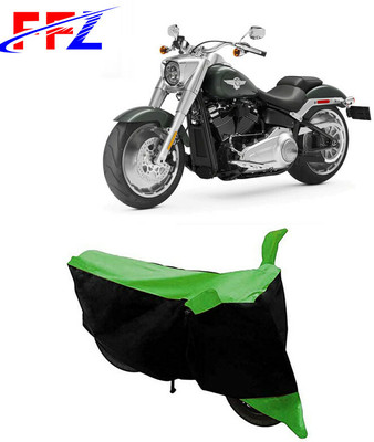 FFZ Two Wheeler Cover for Harley Davidson(Fat Boy, Black, Green)
