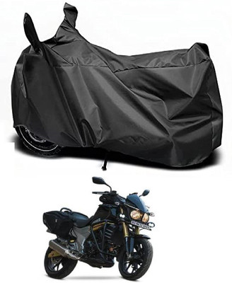 MOCKHE Waterproof Two Wheeler Cover for Mahindra(Mojo, Black)