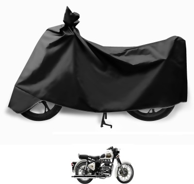 MOCKHE Two Wheeler Cover for Royal Enfield(Classic 350, Black)