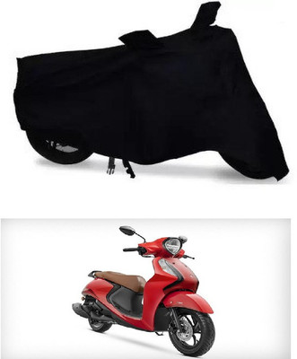 THE REAL ARV Waterproof Two Wheeler Cover for Yamaha(Fascino 125 FI, Black)