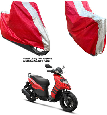 AutoGalaxy Waterproof Two Wheeler Cover for Aprilia(Storm 125, Silver, Red)