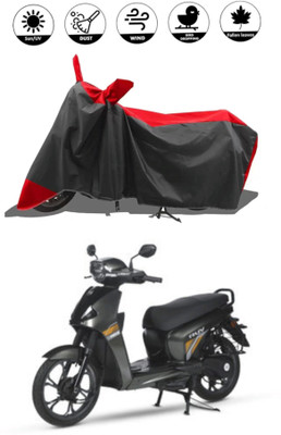 MMSSTAR Waterproof Two Wheeler Cover for Bgauss(Scooty, Red, Black)