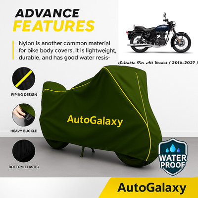 AutoGalaxy Waterproof Two Wheeler Cover for Royal Enfield(Bullet Electra Twinspark, Green)