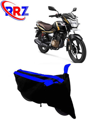 RRZ Waterproof Two Wheeler Cover for TVS(Victor New, Black, Blue)