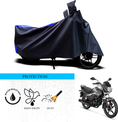 SnehaSales Waterproof Two Wheeler Cover for Hero(Passion Pro i3S, Black, Blue)