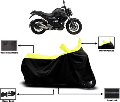 Amexride Two Wheeler Cover for Yamaha(FZS-FI V3 BS6 BS6, Yellow)