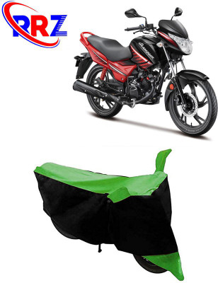 RRZ Waterproof Two Wheeler Cover for Hero(Glamour, Black, Green)