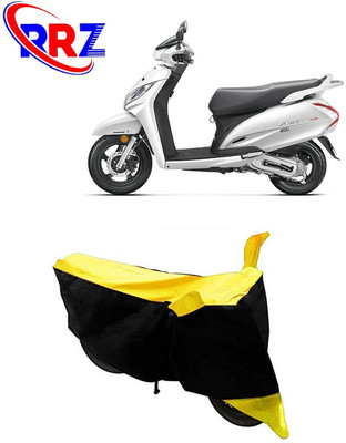 RRZ Waterproof Two Wheeler Cover for Honda(Activa 125, Black, Yellow)
