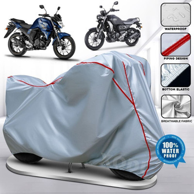 xodi Waterproof Two Wheeler Cover for Yamaha(FZ16, Silver, Red, Multicolor)