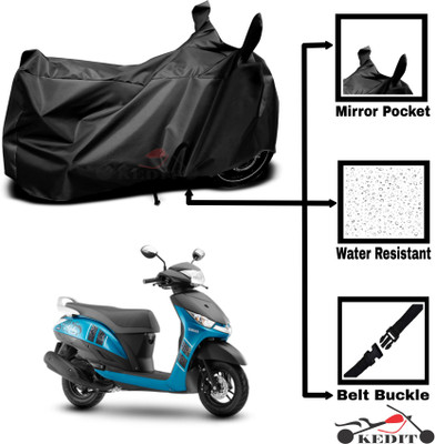 KEDIT Two Wheeler Cover for Yamaha(Alpha, Black)