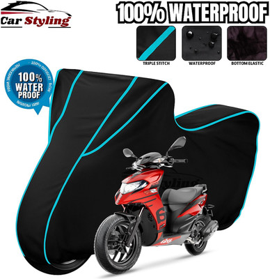 Car Styling Waterproof Two Wheeler Cover for Aprilia(SR 125, Black, Blue)
