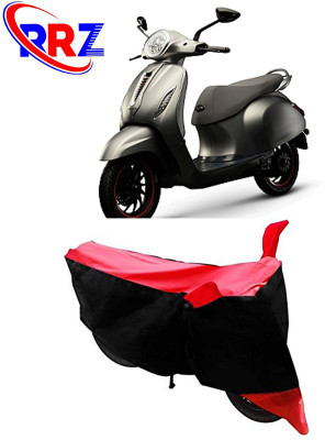 RRZ Waterproof Two Wheeler Cover for Bajaj(Chetak, Black, Red)
