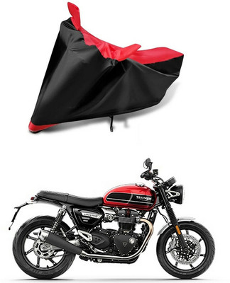 AutoGalaxy Waterproof Two Wheeler Cover for Triumph(Speed Twin, Red, Black)