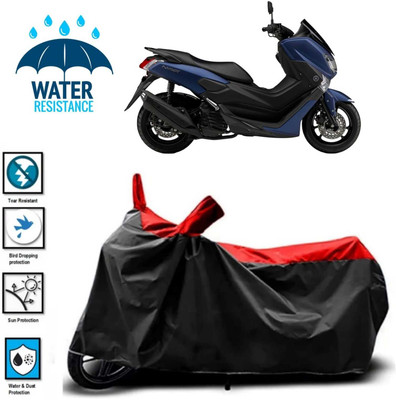 JSJINSIL Waterproof Two Wheeler Cover for Yamaha(NMax 155 BS6, Red, Black)