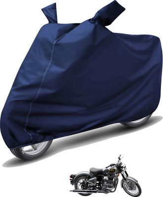 Caronix Waterproof Two Wheeler Cover for Royal Enfield(Classic 500, Blue)